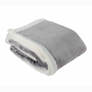 Plaid Week End Flanelle 130 X 150 Cm Gris Clair