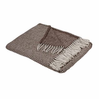 Plaid Feroe Tabac 130 X 170 Cm Marron