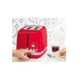 Grille pain Toaster Soleil 850w 2 Tranches Retro Rouge - Lt300510