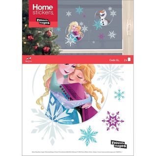 Sticker Fenêtre De Noël La Reine Des Neiges Emma - Anna Et Olaf 24 X 3 X 36 Cm