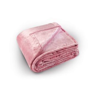 Couverture Polaire Unie "pilonga" - 240 X 220 Cm - Rose