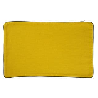 Housse De Coussin En Coton Et Chanvre - 30x50 Cm - Jaune