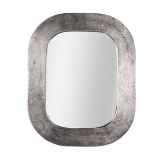 Miroir En Métal Argenté 60x76 Cm