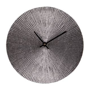 Horloge à Poser Soleil Argent 20 Cm En Métal