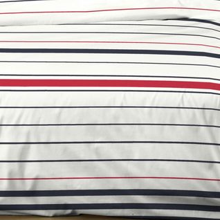 Housse De Couette 220x240 Cm + 2 Taies 100% Coton 57 Fils Maree Marine