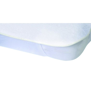 Protège-matelas Alèse Imperméable Elasretane Éponge Bouclette 100% Coton - 140 X 190 Cm - Blanc