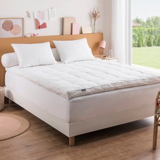 Surmatelas Premium Naturel - 10% Duvet 200 X 200 Cm Blanc