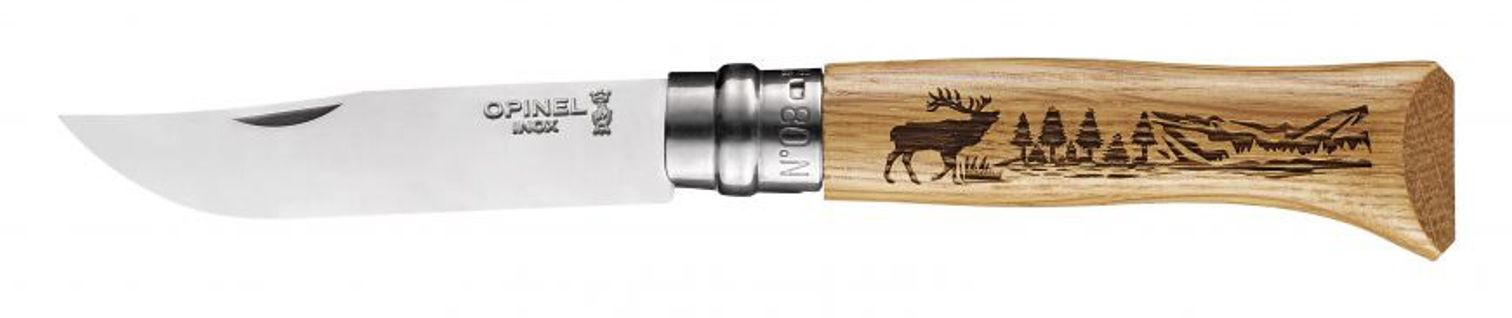 Couteau N°08 Animalia Cerf Chêne - Opinel