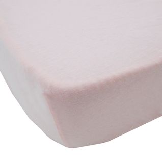 Lot De 2 Draps Housse En Coton 60x120 Cm - Blanc + Rose