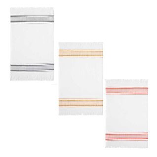 Lot De 3 Torchons En Gaze De Coton Multicolore 50x75