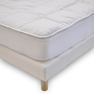 Surmatelas 90x190 Cm Sensation Duvet Confort Moelleux Enveloppe 100% Coton