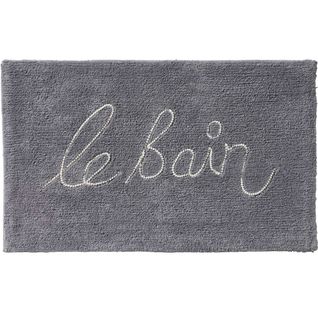 Aqua Pool - Tapis De Bain En Coton Fantaisie Gris 50x80cm