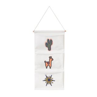 Lalama - Rangement Mural En Coton Blanc 35x70cm