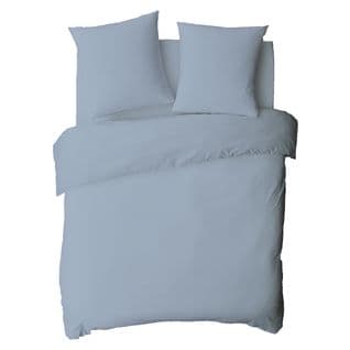 Coton Unis - Housse De Couette En Coton 57 Fils Unie Nuage 140x200cm