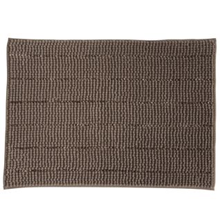 Stripy - Tapis De Bain En Polyester Uni Taupe 50x70cm