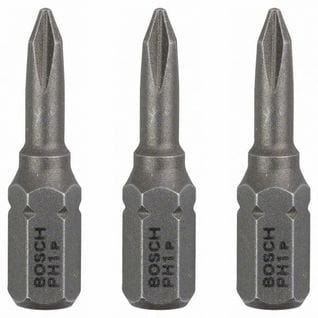 3 Embouts De Vissage Extra Dur Ph1 25mm - Bosch - 2607001508