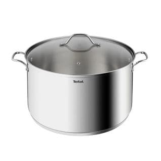 B8646404 Marmite 26 Cm Inox, Tous Feux Dont Induction, Garantie 5 Ans, Poignées Robustes, Couvercle