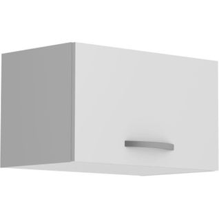 Meuble Haut Court 1 Porte - Blanc - L 60 X P 36 X H 35 Cm - Oslo