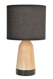 Lampe à poser Touch H. 24 cm BALTIK Noir & Naturel