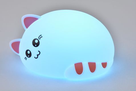 objet lumineux Touch LED RGB CHAT blanc