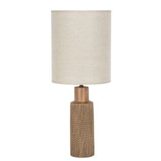 Lampe céramique H. 63 cm SANTAL Brun