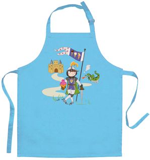 Tablier Enfant Chevalier Et Dragon Turquoise 52 X 63 Cm Winkler