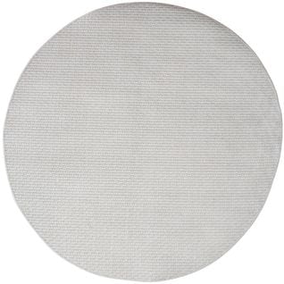 Tapis D'extérieur/interieur Aspect Jute Blanc Uni D120 - Bangalor