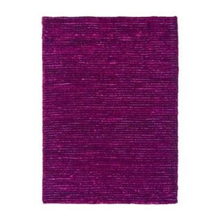 Tapis à Poils Longs Effet Soyeux Prune 190x200 - Viking