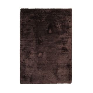 Tapis À Poils Longs Extra-doux Marron Foncé 160x230 - Sauvage