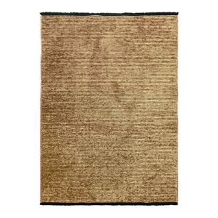 Tapis Tissé Plat Coton Noir Et Reflet Lumière Beige 160x230 - Milano