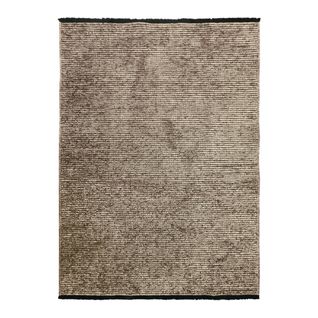 Tapis Tissé Plat Coton Noir Et Reflet Lumière Gris 160x230 - Milano