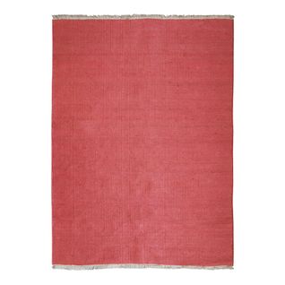 Tapis En Jute Et Coton Avec Franges Terra Cotta 190x290 - Essence