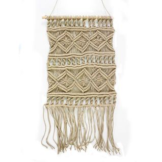 Suspension En Coton Tressé Rose Nude 45x50 - Macrame