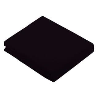 Drap Plat Uni En 100 % Coton - 180x290 Cm - Noir