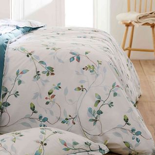 Parure De Lit Percale Flâner Jade Blanc 140x200