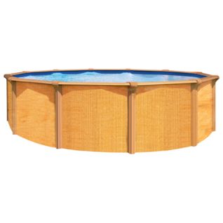 Piscine Métal Hors Sol Aspect Bois 4,90 X 1,32 M - Pi9510-10