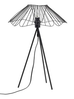 Lampe Filaire H. 49,5 cm HIBISCUS Noire