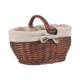 Panier Enfant Ovale En Osier Et Jute