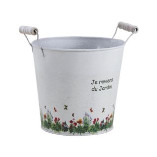 Cache Pot Zinc Je Reviens Du Jardin