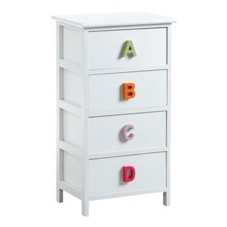 Commode Chambre Enfant Alphabet 4 Tiroirs 4 Tiroirs