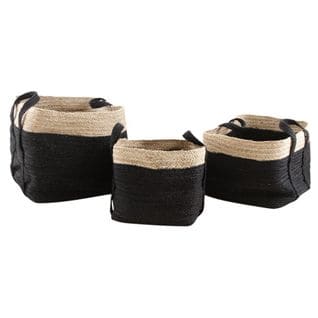 Corbeilles De Rangement Carrées En Jute (lot De 3)