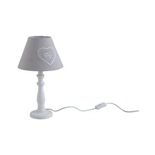 Lampe En Bois Coeur Gris