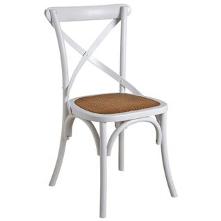 Chaise De Bistrot En Bouleau Et Rotin