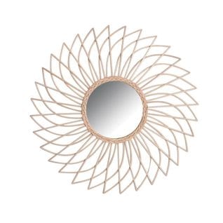 Miroir Spirale En Rotin Naturel