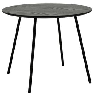 Table Ronde Avec Plateau Plaquage Frêne Noir