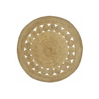 Tapis Rond En Jute Naturelle Ajourée Diamètre 180cm