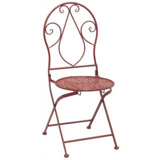 Chaise Pliante En Métal Rouge