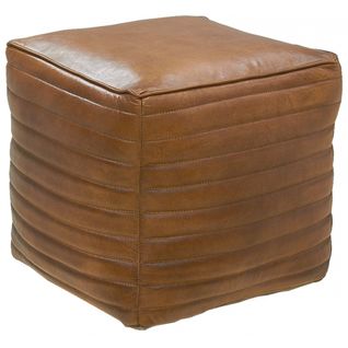 Pouf Cube En Cuir