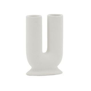 Vase En Porcelaine U Blanc