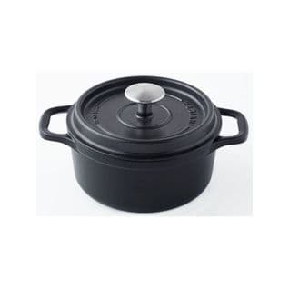 Cocotte Ronde En Fonte Émaillée 24cm Noire Mat - 402241